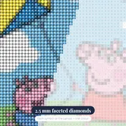Peppa and George Flying a Colorful Kite – diamond close-up