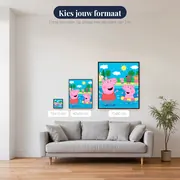 Peppa en George in het zwembad – beschikbare formaten
