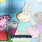 Peppa und Schorsch mit Freunden auf dem Hügel – Nahaufnahme der Steine