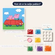 Peppa en George in de rode auto – inhoud van het pakket