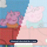 Gita in auto con Peppa e famiglia – primo piano dei diamanti