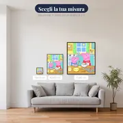 Peppa e George preparano dolci in cucina – misure disponibili