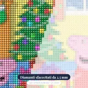 Peppa e George con i regali di Natale – primo piano dei diamanti