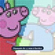 Peppa lit une histoire à George – gros plan des diamants