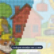 Rubble bouwt een huis met bakstenen – close-up van de steentjes