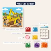Rubble and Crew Digging with an Excavator – kit contents
