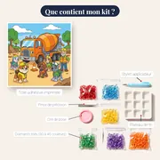 Rubble et son équipe devant la bétonnière – contenu du kit