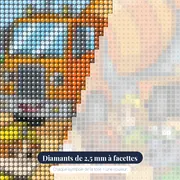 Rubble et son équipe devant la bétonnière – gros plan des diamants