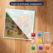 Rubble et son équipe devant la bétonnière – kit prêt à commencer