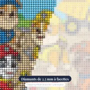 Rubble et son équipe de chantier avec outils – gros plan des diamants