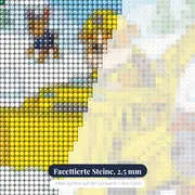 Rubble und Crew im Schnee mit Schneepflug – Nahaufnahme der Steine