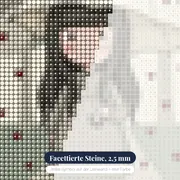 Mädchen unter dem Herzenschirm – Nahaufnahme der Steine