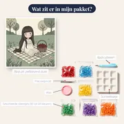 Gorjuss-meisje op aardbeienpicknick – inhoud van het pakket