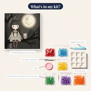 Moonlit Branch and Little Owl – kit contents