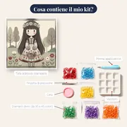 Ragazza Gorjuss con Cesto di Fiori – contenuto del kit