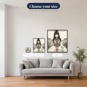 Gorjuss Girl Walking White Dog – available sizes