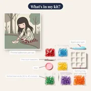 Gorjuss Girl with Paper Boat – kit contents