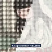 Gorjuss meisje met papieren bootje – close-up van de steentjes