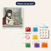 Rainy Window Teddy Bear – kit contents