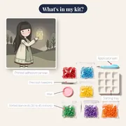 Gorjuss Girl with Star Jar – kit contents