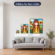 Gorjuss Mädchen im Sonnenblumenfeld – verfügbare Größen