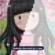 Ragazza Gorjuss tra i ciliegi – primo piano dei diamanti