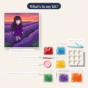 Gorjuss Lavender Sunset Walk – kit contents