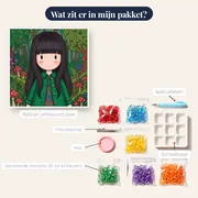 Gorjuss-meisje in Smaragdgroen Bos – inhoud van het pakket