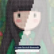 Gorjuss Emerald Forest Girl – diamond close-up