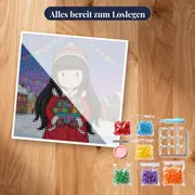 Gorjuss Mädchen mit Wintergeschenken – Set bereit zum Loslegen