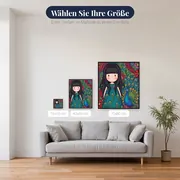 Gorjuss Mädchen mit Pfau – verfügbare Größen