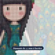 Fille Gorjuss et Paon – gros plan des diamants