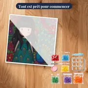 Fille Gorjuss et Paon – kit prêt à commencer