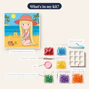 Gorjuss Beach Sandcastle Girl – kit contents
