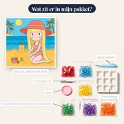 Gorjuss Meisje met Zandkasteel – inhoud van het pakket
