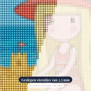 Gorjuss Meisje met Zandkasteel – close-up van de steentjes