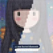 Gorjuss Moonlit Rooftop Girl – diamond close-up