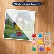 Gorjuss Mädchen im Regen – Set bereit zum Loslegen