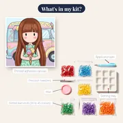 Gorjuss Ice Cream Van Girl – kit contents