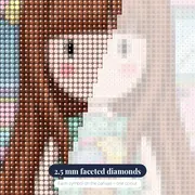 Gorjuss Ice Cream Van Girl – diamond close-up