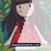 Ragazza Gorjuss tra le coccinelle – primo piano dei diamanti