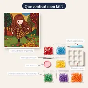 Gorjuss aux feuilles dorées – contenu du kit