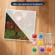 Gorjuss Meisje tussen Herfstbladeren – pakket klaar om te beginnen