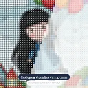 Gorjuss Meisje met Ballonnen – close-up van de steentjes