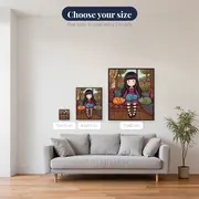 Gorjuss Girl with Colorful Cats – available sizes