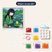 Gorjuss Girl by the Pond – kit contents