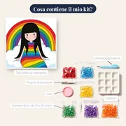 Ragazza Gorjuss sull'arcobaleno – contenuto del kit