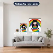 Gorjuss auf der Regenbogenwolke – verfügbare Größen