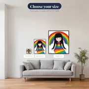 Rainbow Cloud Girl – available sizes