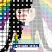 Rainbow Cloud Girl – diamond close-up